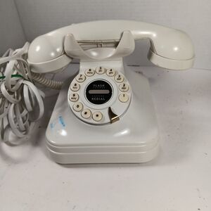 Vintage Rotary Dial Telephone in Cream